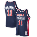 Choea U.Jazz #11 Karl Malone Mitchell & Ness Navy 1992 Dream Team Authentic Jerseys