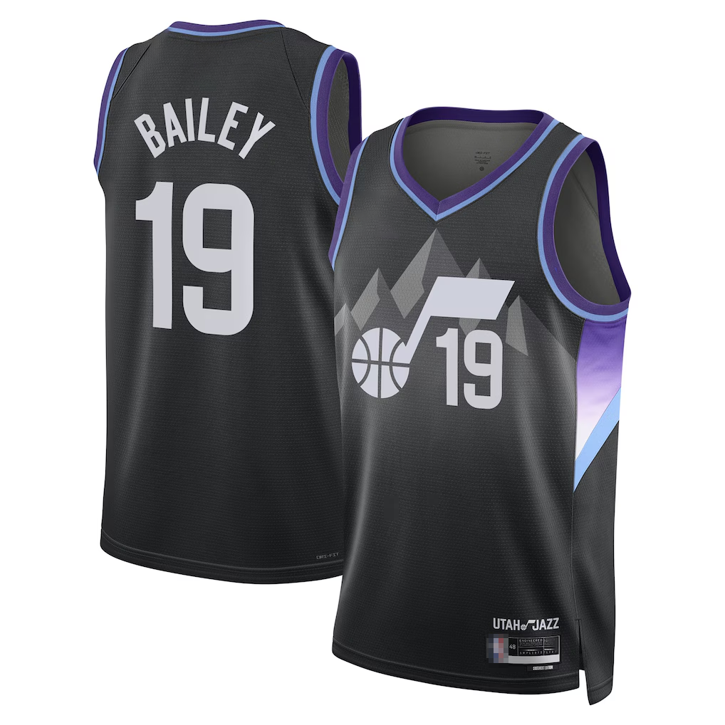 Choea U.Jazz #19 Ace Bailey Black Swingman Player Jerseys - Statement Edition