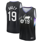 Choea U.Jazz #19 Ace Bailey Fanatics Black 2025 Draft First Round Pick Fast Break Replica Jerseys - Statement Edition