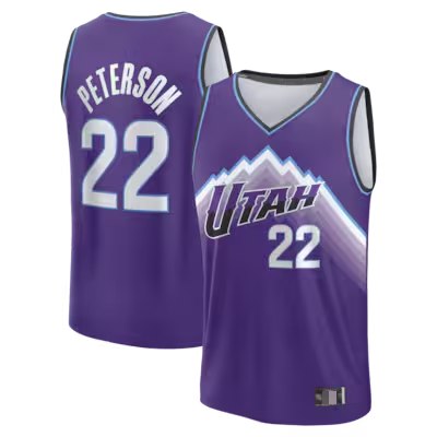 Choea U.Jazz #22 Darryn Peterson Fanatics Purple 2026 Draft First Round Pick Fast Break Jerseys - Icon Edition