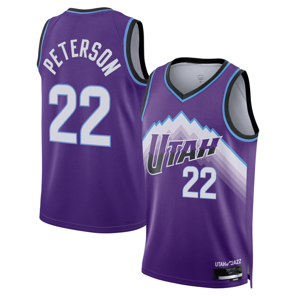 Choea U.Jazz #22 Darryn Peterson Purple 2026 Draft Swingman Jerseys - Icon Edition