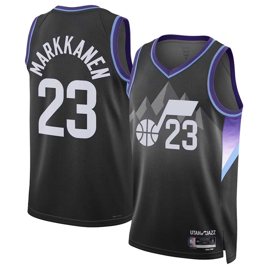 Choea U.Jazz #23 Lauri Markkanen Black 2024-2025 Swingman Jerseys - Statement Edition