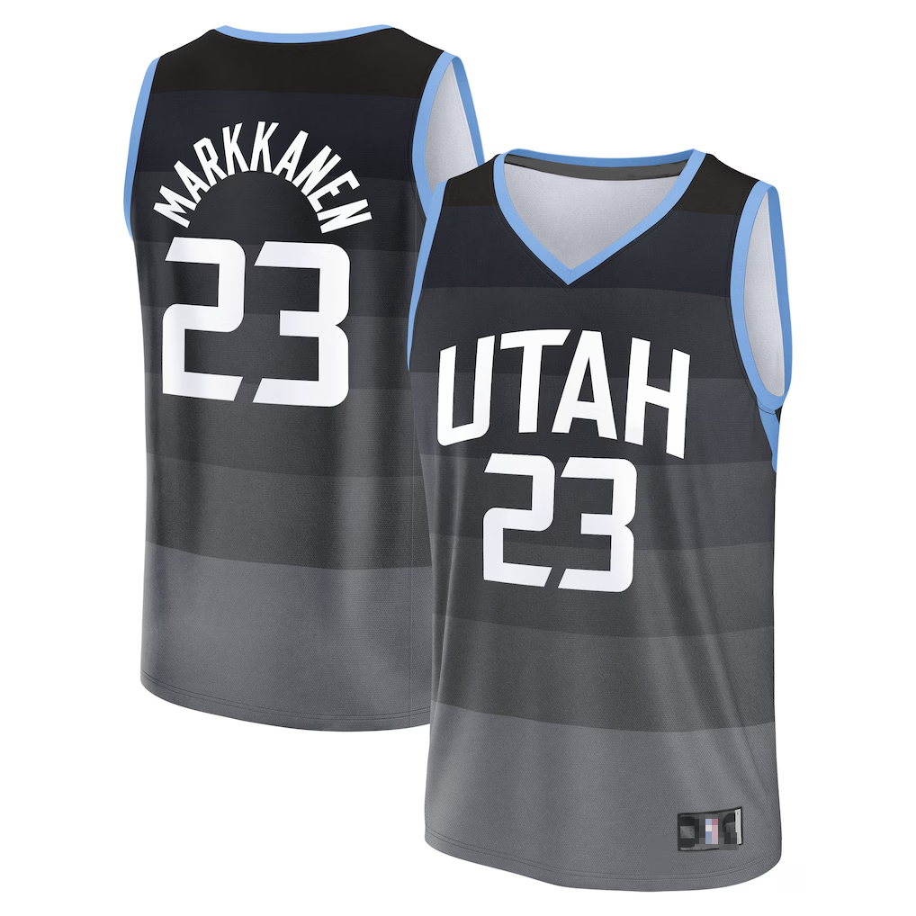 Choea U.Jazz #23 Lauri Markkanen Fanatics Black 2025-2026 City Edition Fast Break Jerseys