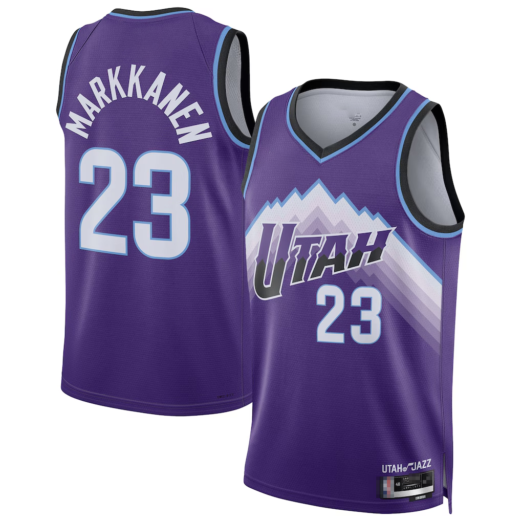 Choea U.Jazz #23 Lauri Markkanen Purple Swingman Jerseys - Icon Edition