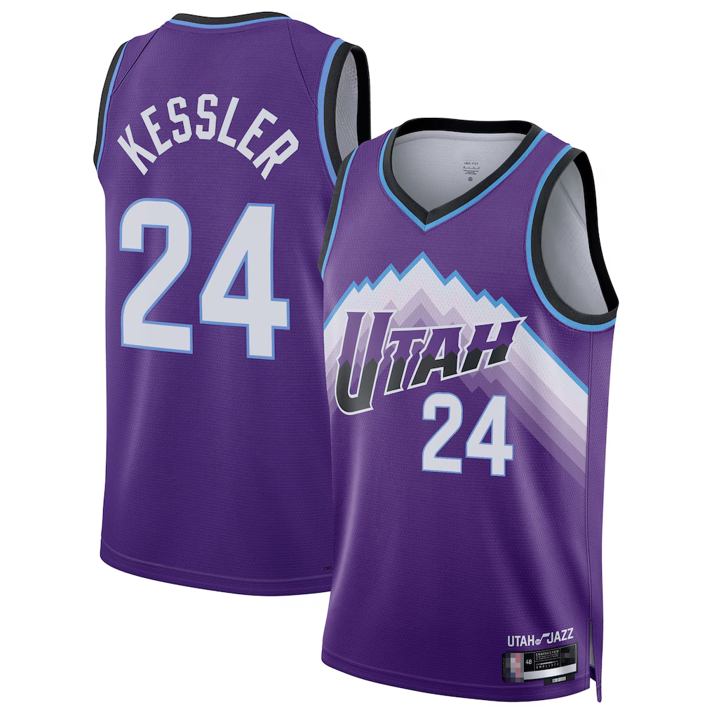Choea U.Jazz #24 Walker Kessler Purple Swingman Jerseys- Icon Edition