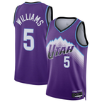 Choea U.Jazz #5 Cody Williams Purple Swingman Jerseys - Icon Edition