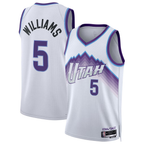 Choea U.Jazz #5 Cody Williams White Swingman Jerseys - Association Edition