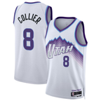 Choea U.Jazz #8 Isaiah Collier White Swingman Jerseys - Association Edition