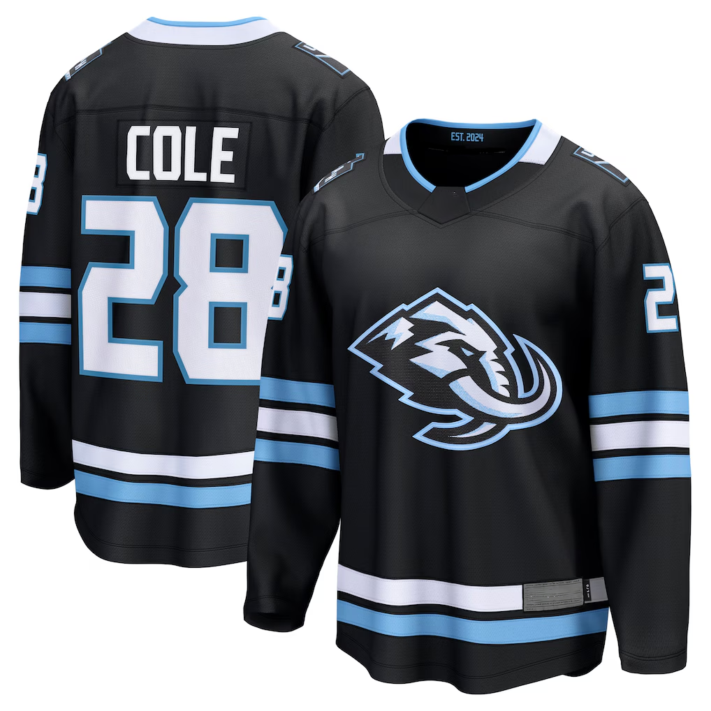 Choea U.Mammoth #28 Ian Cole Black Home Breakaway Player Jerseys