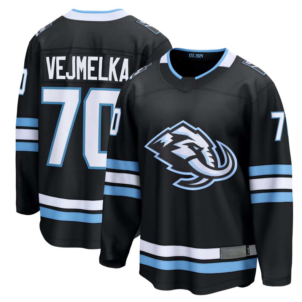 Choea U.Mammoth #70 Karel Vejmelka Black Home Breakaway Jerseys