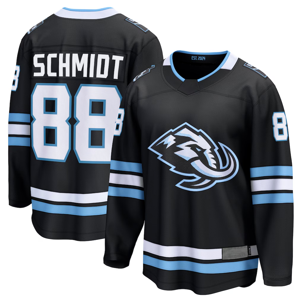 Choea U.Mammoth #88 Nate Schmidt Black Home Breakaway Player Jerseys