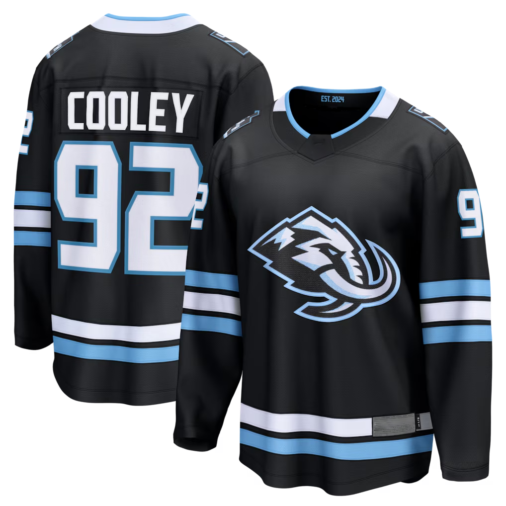 Choea U.Mammoth #92 Logan Cooley Black Home Breakaway Jerseys