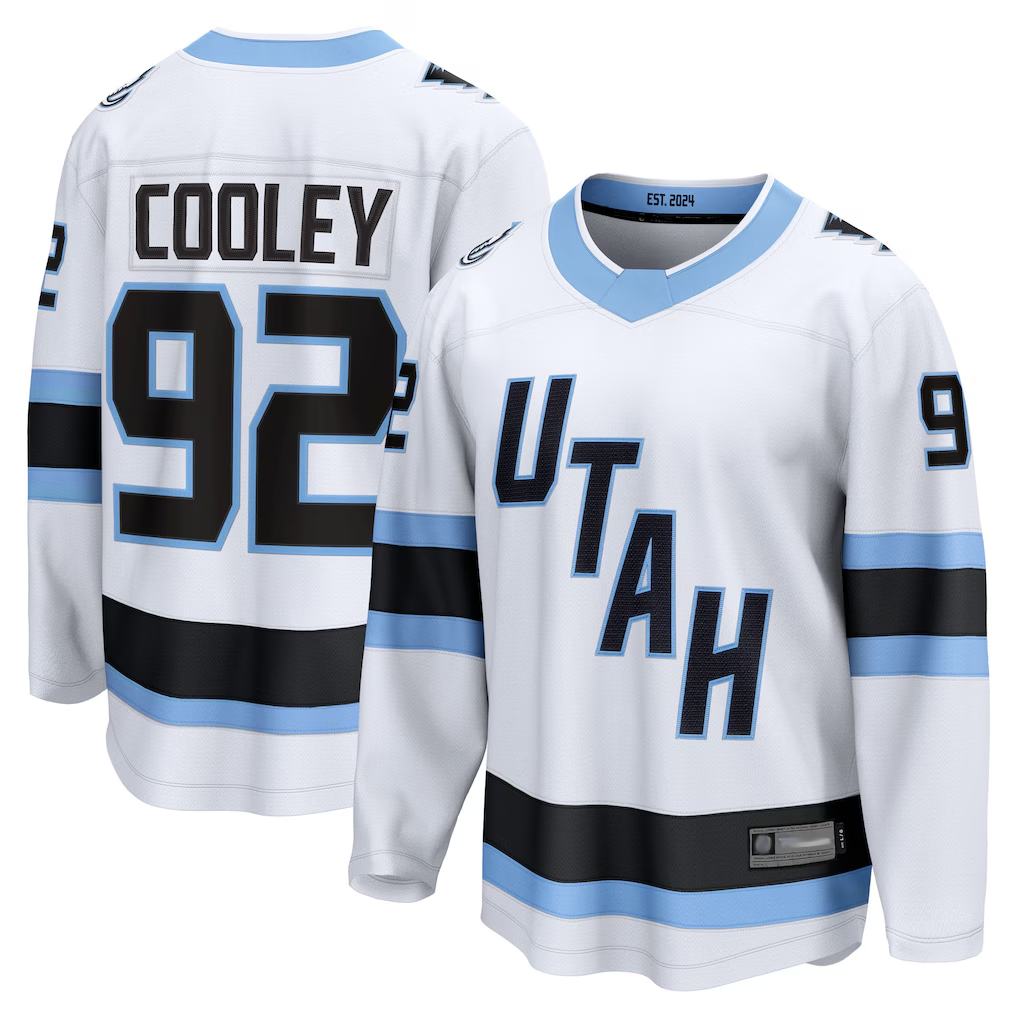 Choea U.Mammoth #92 Logan Cooley White Away Breakaway Player Jerseys
