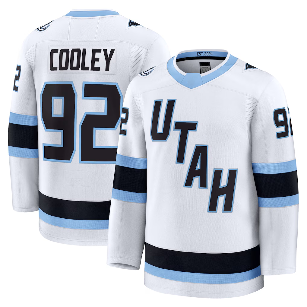Choea U.Mammoth #92 Logan Cooley White Away Premium Player Jerseys