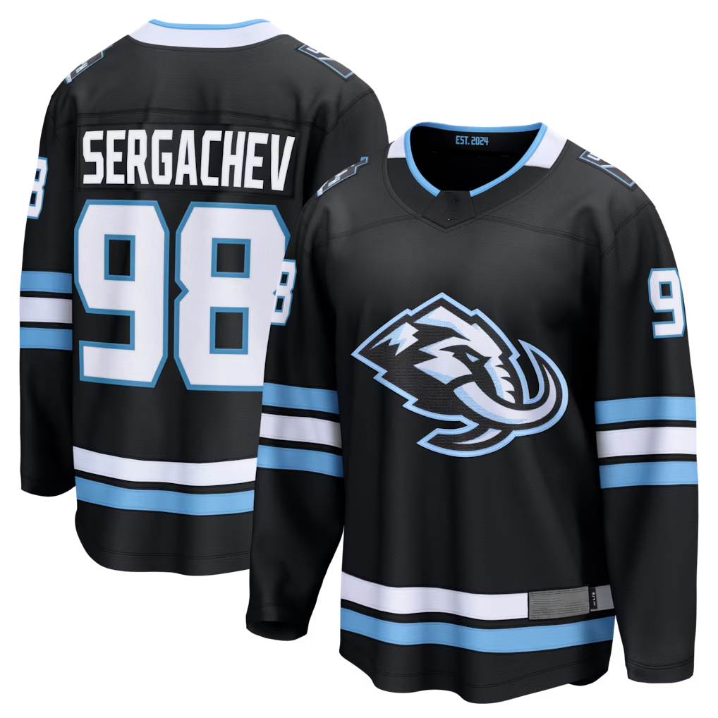 Choea U.Mammoth #98 Mikhail Sergachev Black Home Breakaway Player Jerseys
