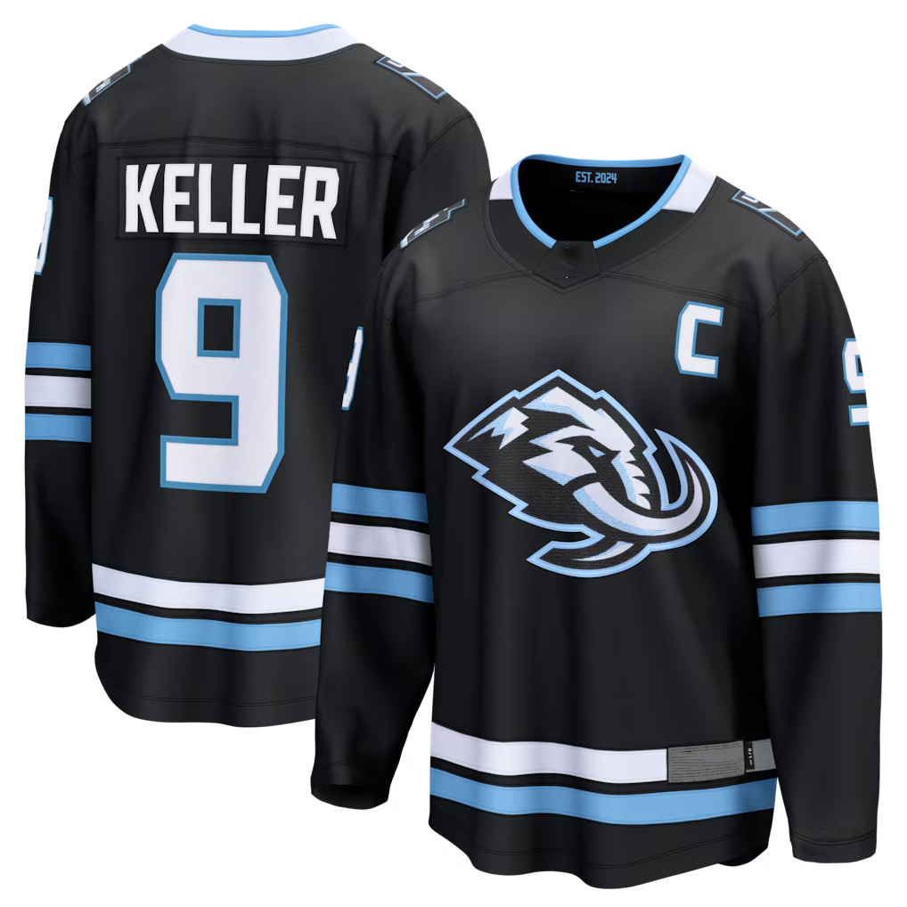 Choea U.Mammoth #9 Clayton Keller Black Home Breakaway Jerseys