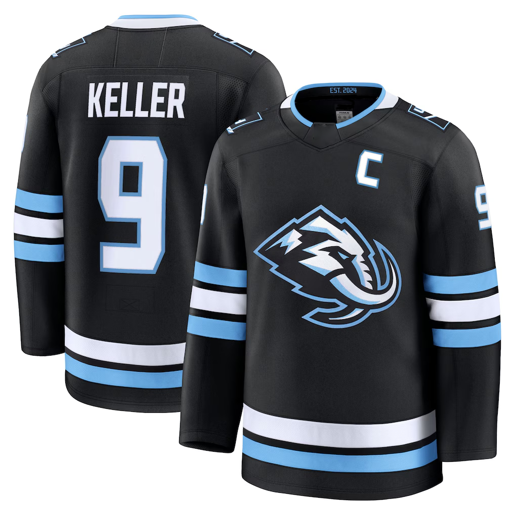 Choea U.Mammoth #9 Clayton Keller Black Home Premium Player Jerseys