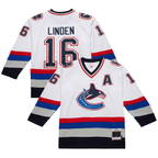 Choea V.Canucks #16 Trevor Linden White 2003-04 Power Play Jerseys