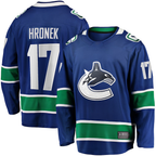 Choea V.Canucks #17 Filip Hronek Blue Home Breakaway Jerseys