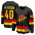 Choea V.Canucks #40 Elias Pettersson Black Breakaway Jerseys