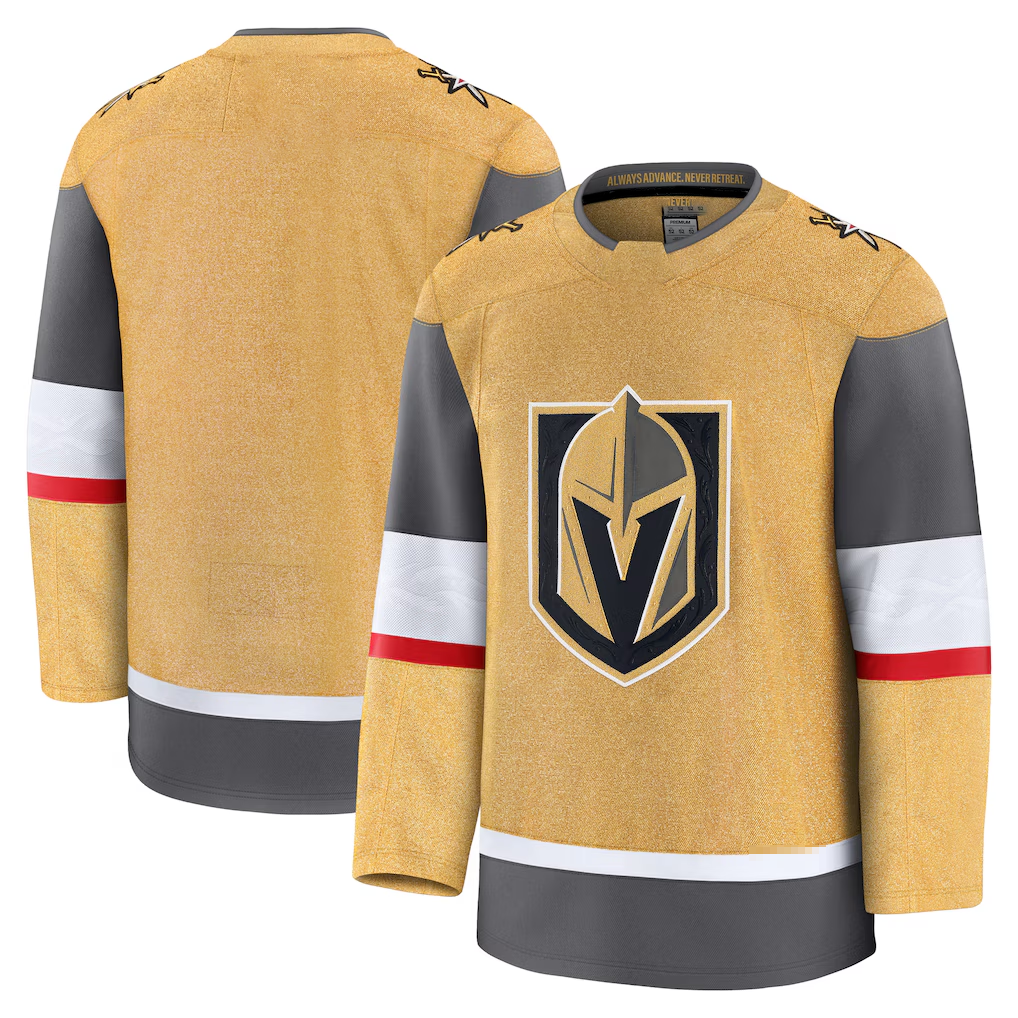 Choea V.Golden Knights Gold Home Premium Jerseys