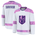Choea V.Golden Knights White Hockey Fights Cancer Survivor Practice Jerseys