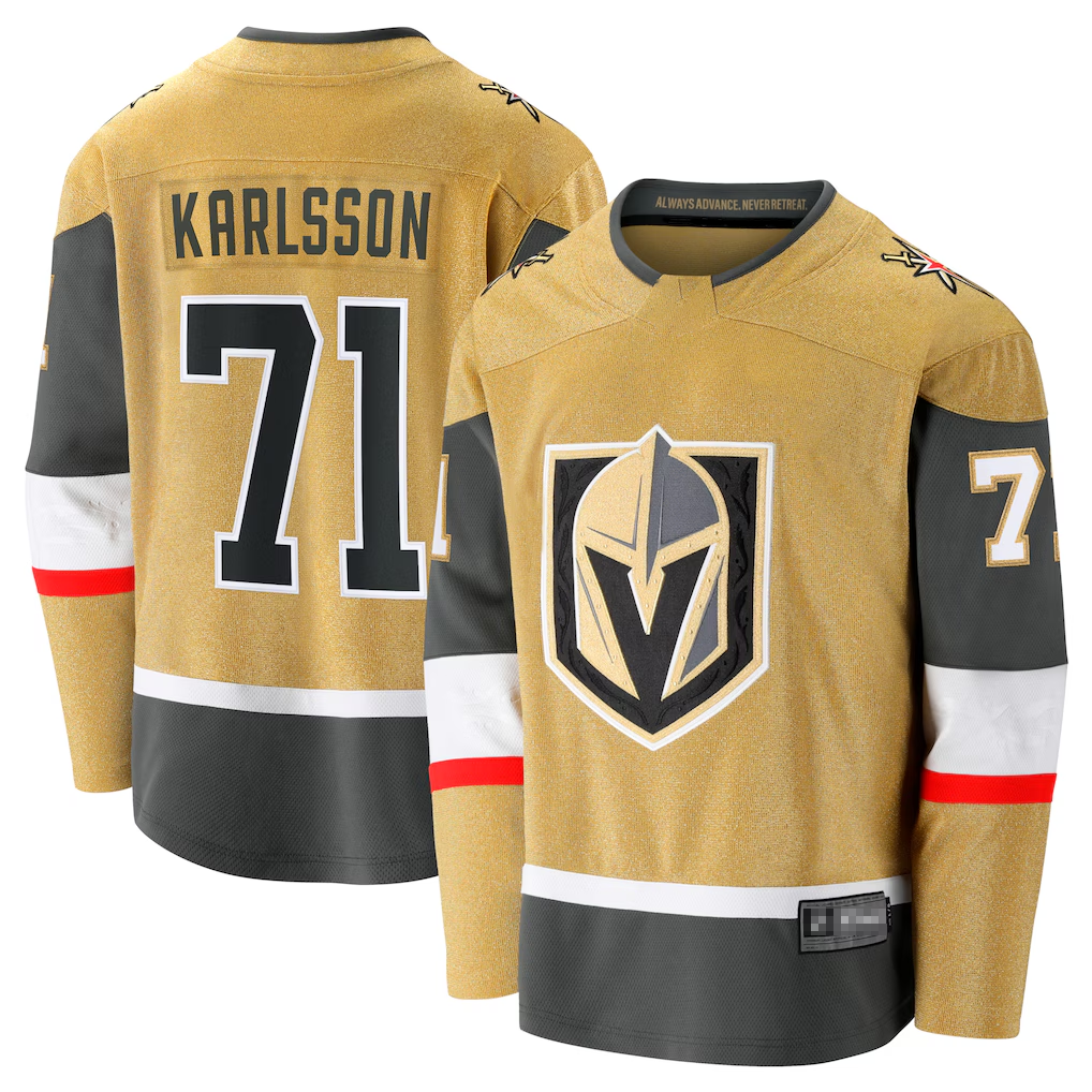 Choea V.Golden Knights #71 William Karlsson Gold Home Breakaway Jerseys