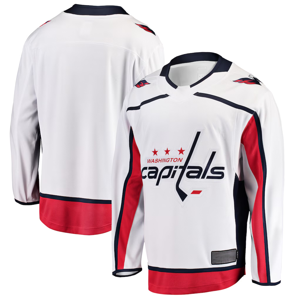 Choea W.Capitals White Breakaway Away Jerseys