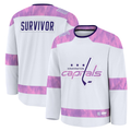 Choea W.Capitals White Hockey Fights Cancer Survivor Practice Jerseys