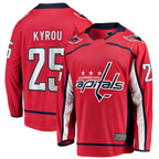 Choea W.Capitals #25 Jordan Kyrou Red Home Breakaway Jerseys