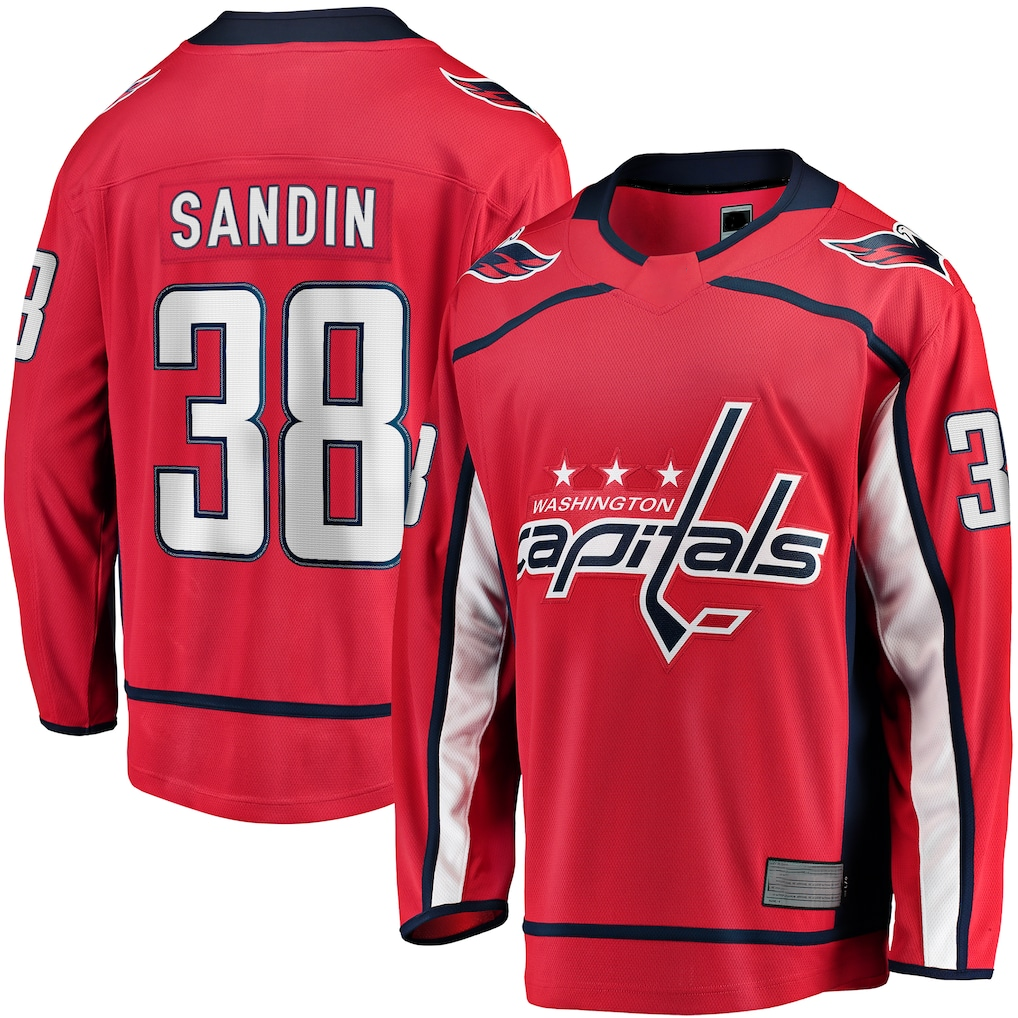 Choea W.Capitals #38 Rasmus Sandin Red Home Breakaway Jerseys