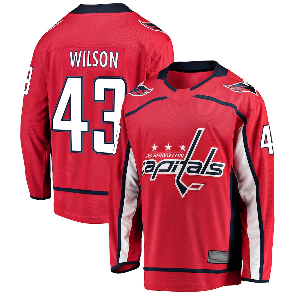 Choea W.Capitals #43 Tom Wilson Red Home Breakaway Player Jerseys