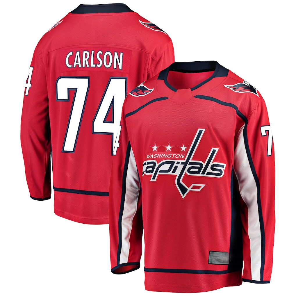 Choea W.Capitals #74 John Carlson Red Home Breakaway Player Jerseys