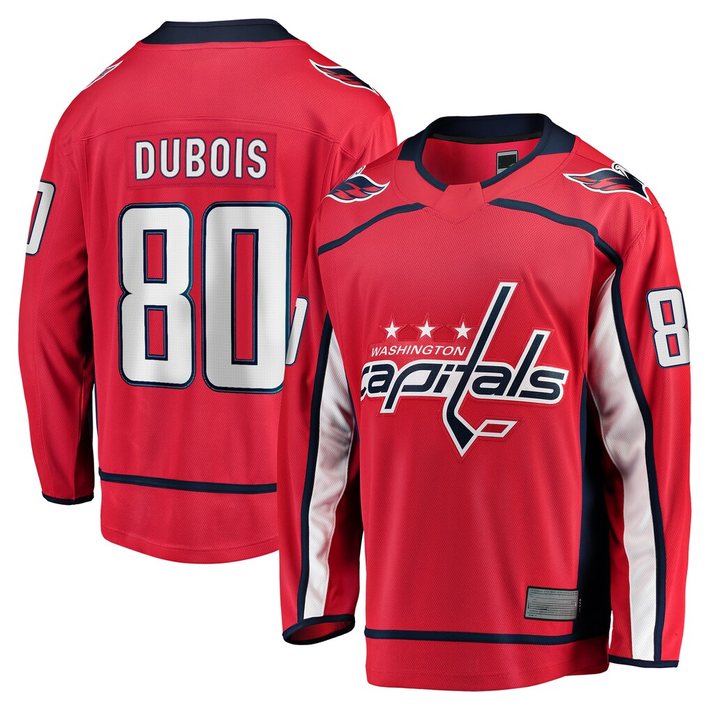 Choea W.Capitals #80 Pierre-Luc Dubois Red Home Premier Breakaway Player Jerseys