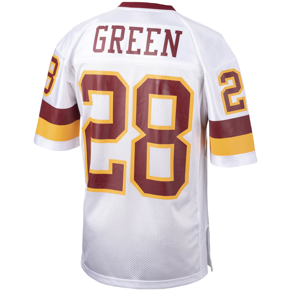 Choea W.Commanders 1991 #28 Darrell Green Mitchell & Ness White Authentic Throwback Retired Player Stitched Puhic Jersey