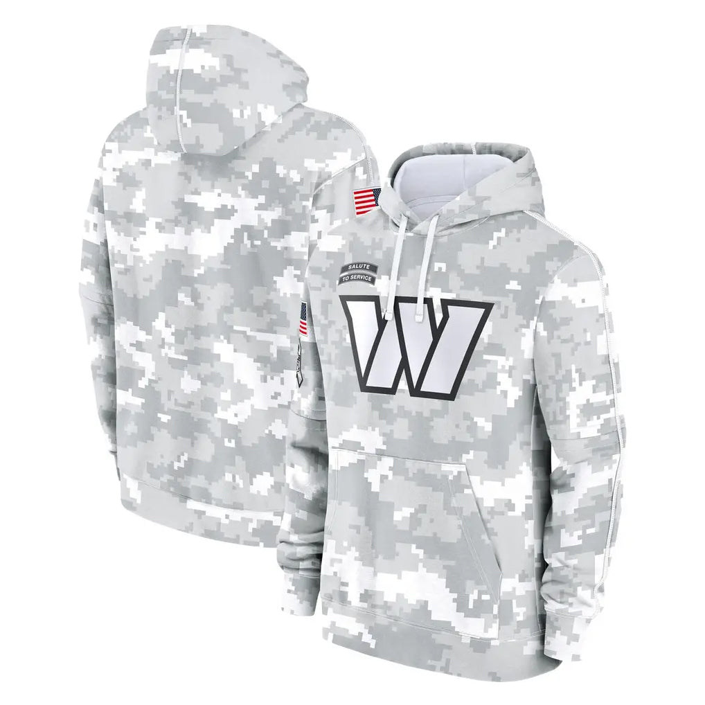 Choea W.Commanders Arctic Camo Limited Salute to Service Pullover Hoodies Game Blank Player Stitched Jerseys
