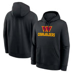 Choea W.Commanders Black Pullover Hoodies Home Game Blank Player Stitched Jerseys