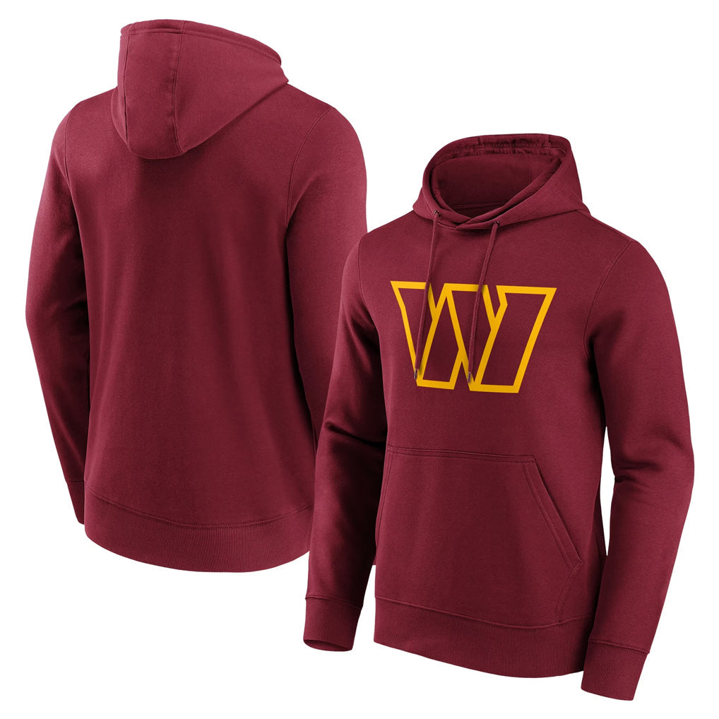Choea W.Commanders Burgundy LOGO Pullover Hoodies Game Blank Player Stitched Jerseys