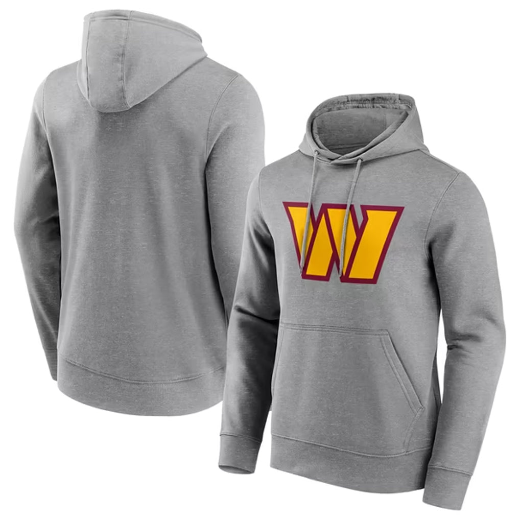 Choea W.Commanders Gray LOGO Pullover Hoodies Game Blank Player Stitched Jerseys