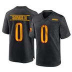 Choea W.Commanders #0 Mike Sainristil Player Black Home Game Stitched Jerseys