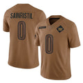 Choea W.Commanders #0 Mike Sainristil Player Brown Limited Salute To Service Home Game Stitched Jerseys
