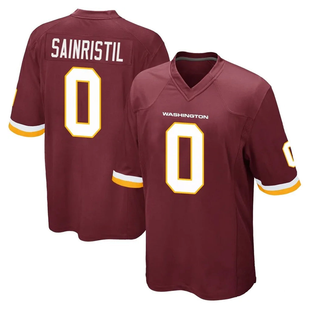 Choea W.Commanders #0 Mike Sainristil Player Burgundy Team Color Home Game Stitched Jerseys