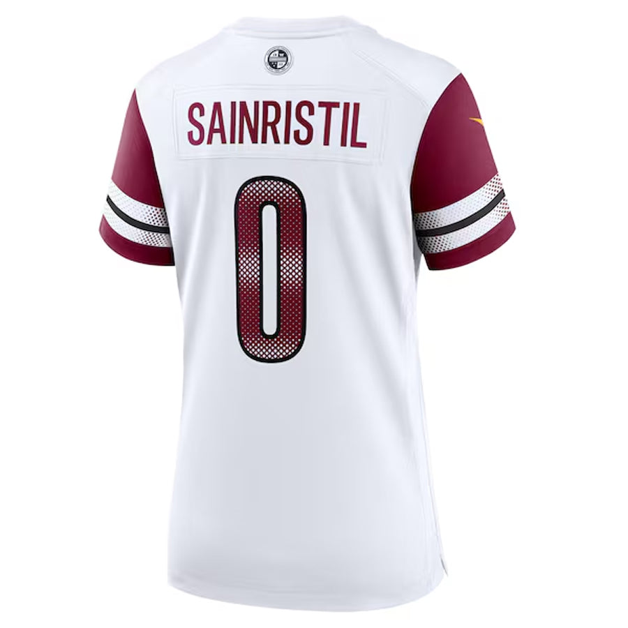 Choea W.Commanders #0 Mike Sainristil Player White Home Game Stitched Jerseys