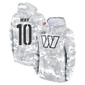 Choea W.Commanders #10 Tress Way Player Arctic Camo Limited Salute to Service Pullover Hoodies Game Stitched Jerseys