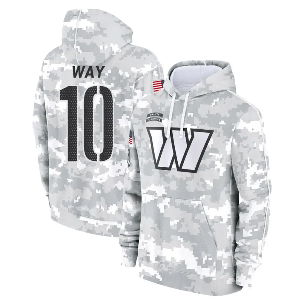 Choea W.Commanders #10 Tress Way Player Arctic Camo Limited Salute to Service Pullover Hoodies Game Stitched Jerseys