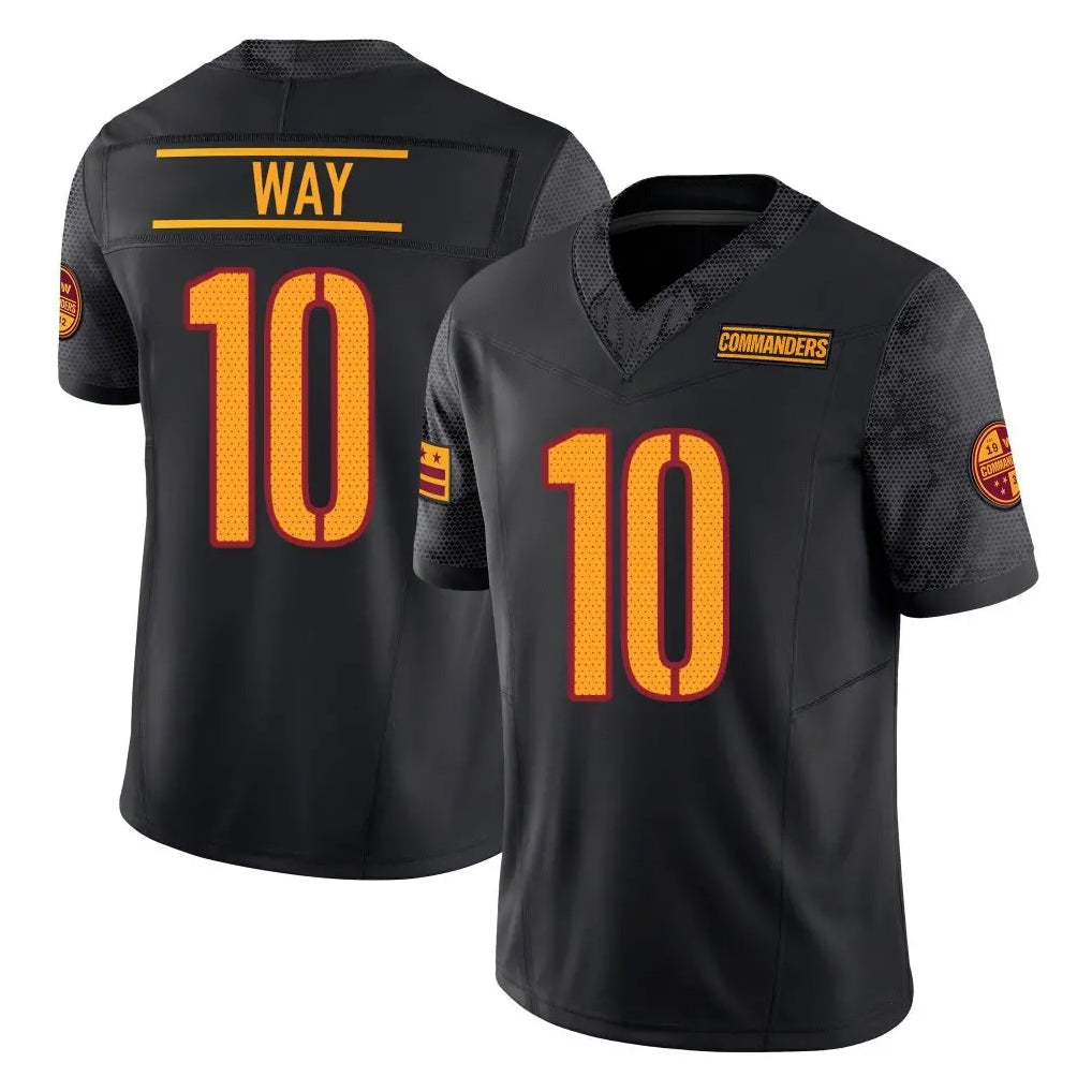 Choea W.Commanders #10 Tress Way Player Black Limited Vapor F.U.S.E. Home Game Stitched Jerseys