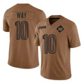 Choea W.Commanders #10 Tress Way Player Brown Limited Salute To Service Home Game Stitched Jerseys