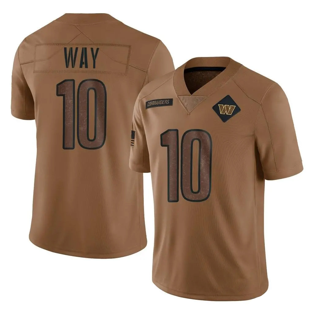 Choea W.Commanders #10 Tress Way Player Brown Limited Salute To Service Home Game Stitched Jerseys