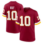 Choea W.Commanders #10 Tress Way Player Burgundy Game Home Stitched Jerseys
