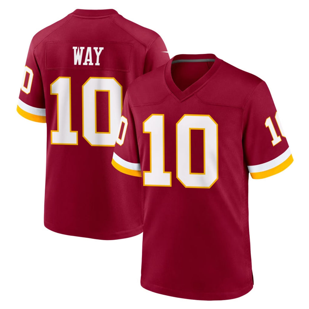 Choea W.Commanders #10 Tress Way Player Burgundy Game Home Stitched Jerseys